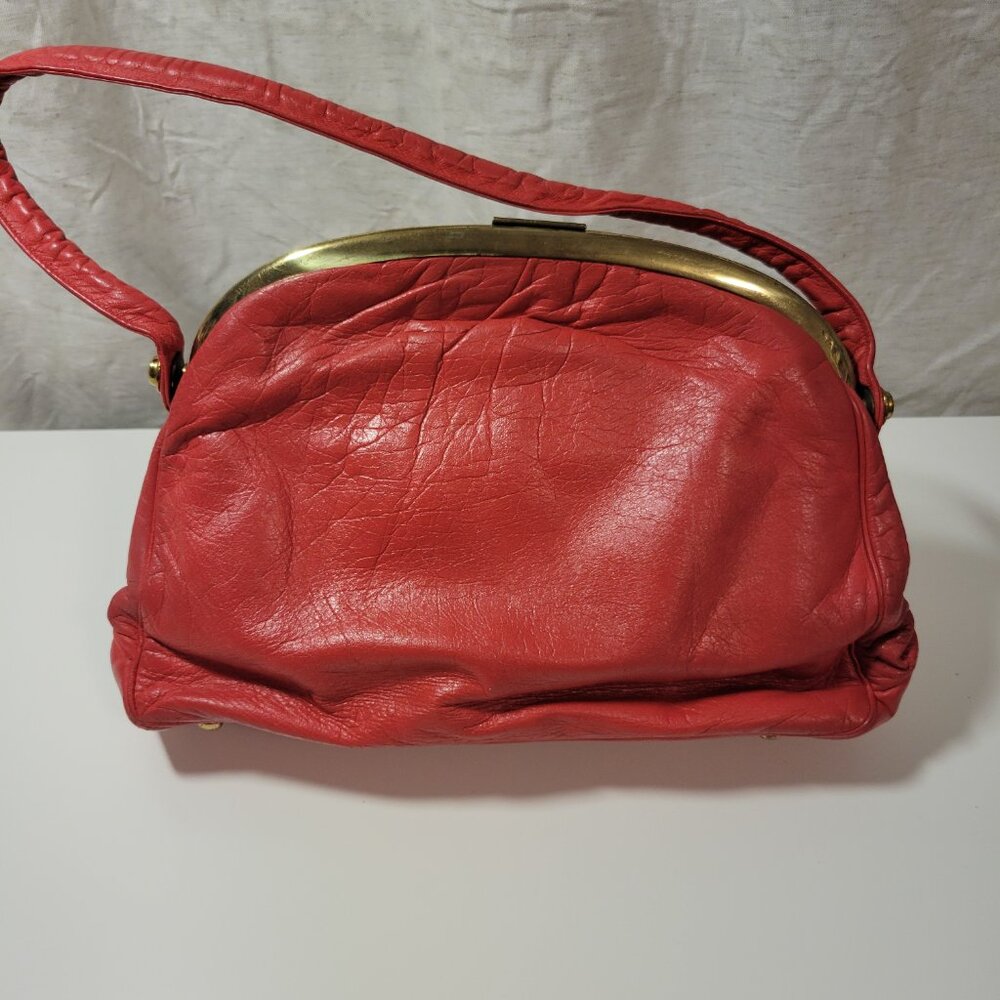 Vintage Henry Birks & Sons Red Wristlet with Mini Coin Purse